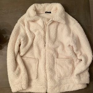 White teddy jacket
